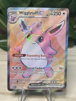 Wigglytuff ex 187/165 Full Art Ultra Rare 151 English Pokemon Card NM - Image 1