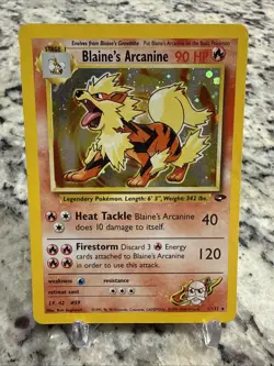 Pokemon TCG Blaine's Arcanine Holo Rare Card Gym Challenge 1/132 - Image 1