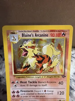 Pokemon TCG Blaine's Arcanine Holo Rare Card Gym Challenge 1/132 - Image 5