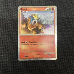Entei HGSS20 Promo HeartGold SoulSilver Pokemon Card Holo Foil Rare LP SWIRL - Image 1