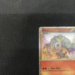 Entei HGSS20 Promo HeartGold SoulSilver Pokemon Card Holo Foil Rare LP SWIRL - Image 2