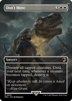 Don't Move (Borderless) [REX - 1] - NM [Foil] TCG MTG - Image 1