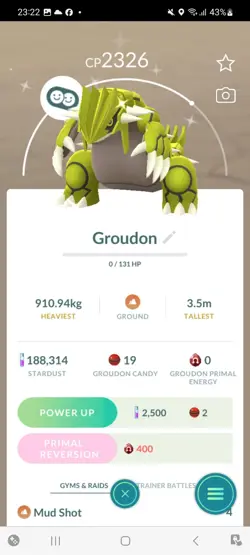 Pokemon Go (Stage 29 ) Shiny Legendary Groudon ( 6 Legendarys ) - Image 2