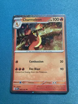 Pokemon TCG Charmeleon Cosmo Holo Rare Card with A Fart Swirl 🌀💫 NM - Image 1