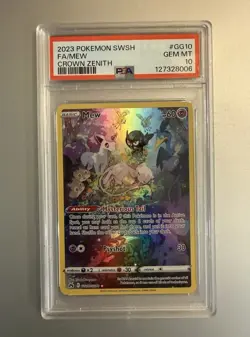 2023 POKEMON SWORD AND SHIELD CROWN ZENITH #GG10 FA/MEW PSA 10 - Image 1