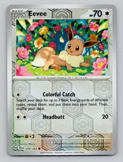 Reverse Holo Eevee 050/064 Common Shrouded Fable Pokemon - Image 1