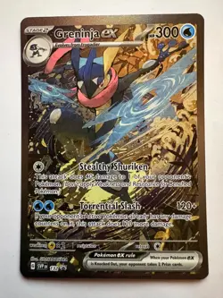 Pokemon TCG Greninja ex 132 Scarlet Violet Shrouded Fable Black Star Promo - Image 1