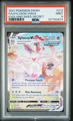 2021 POKEMON SWORD & SHIELD EVOLVING SKIES SECRET FULL ART/SYLVEON VMAX PSA 9 - Image 1