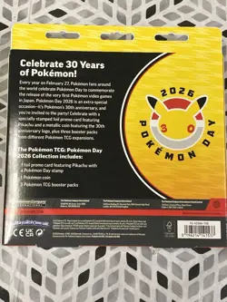 Pokemon 2026 Pokemon Day Collection Box Pikachu Promo 3 Booster Packs Sealed - Image 3