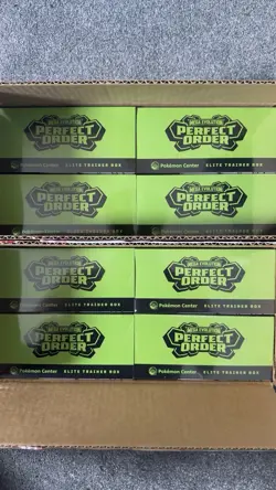 8x Pokemon TCG perfect Order Pkc Etb In Hand - Image 1