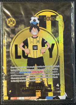 2025 MONKEY D LUFFY BVB X ONE PIECE MATCH DAY '25 PROMO CARD #ST13-003 SEALED! - Image 1