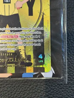 2025 MONKEY D LUFFY BVB X ONE PIECE MATCH DAY '25 PROMO CARD #ST13-003 SEALED! - Image 3