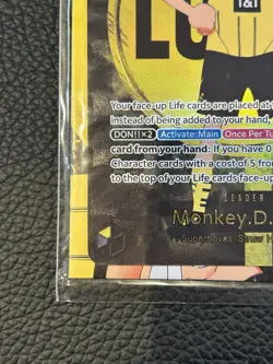 2025 MONKEY D LUFFY BVB X ONE PIECE MATCH DAY '25 PROMO CARD #ST13-003 SEALED! - Image 4
