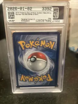 2019 POKEMON SUN & MOON HIDDEN FATES #SV76 FULL ART/SYLVEON GX PSA 9 - Image 2