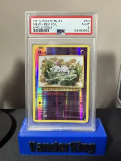 2016 Pokemon XY Evolutions MEW 53/108 Reverse Holo PSA 9 - Image 1