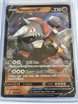 Rhyperior V 095/189 Darkness Ablaze Pokemon TCG NM - Mint Ultra Rare Card - Image 1