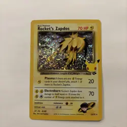 Pokemon TCG Rocket’s Zapdos 15/132 Holo Celebrations 25th Anniversary Card NM - Image 1