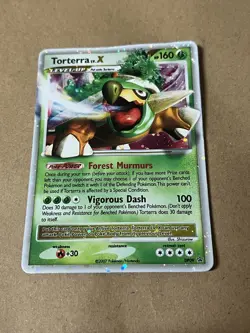 2007 Pokemon TCG Diamond & Pearl Torterra LV.X Black Star Promo DP09 Holo MP HP - Image 1