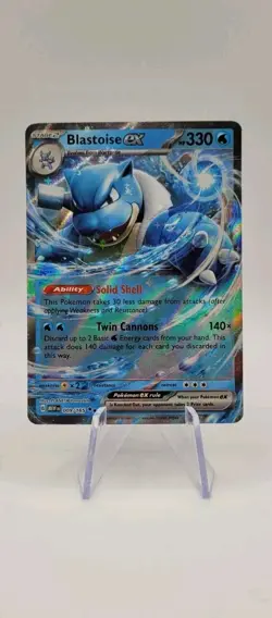Pokemon TCG: Blastoise ex 009/165 Double Rare - Scarlet & Violet 151 - NM - Image 1
