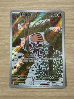 Pokemon TCG Swinub 165/159 Illustration Rare Journey Together - NM - Image 1
