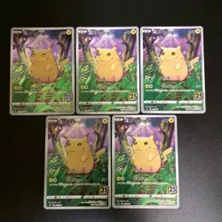 NM 5set Pikachu 001/028 S8a 25th Anniversary Collection Holo Pokemon Japanese - Image 1