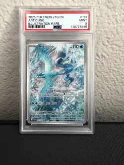 PSA MINT 9 Pokemon TCG Articuno 161/159 Journey Together Illustration Rare Holo - Image 1