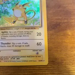Pokemon TCG - Raichu 14/102 - Base Set Holo - Unlimited 1999 MP - Image 5