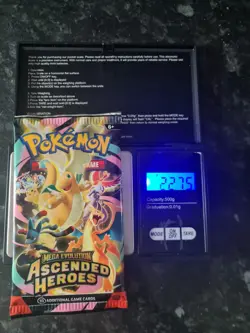 Pokemon TCG Ascended Heroes Heavy 22.75g Sealed Booster Pack - Image 1