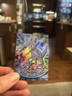 1999 Topps #55 Golduck Rainbow Foil TV Pokemon Animation Series 1 Blue Logo NM - Image 1