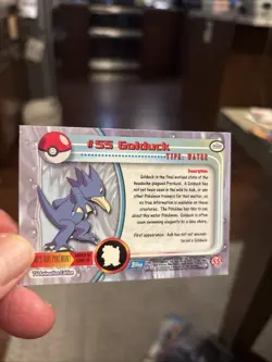 1999 Topps #55 Golduck Rainbow Foil TV Pokemon Animation Series 1 Blue Logo NM - Image 2