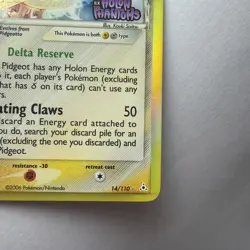 Pidgeot Reverse Holo EX Holon Phantoms Stamped 14/110 NM Pokemon TCG - Image 5