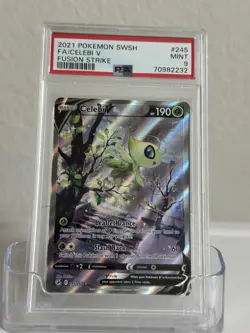 PSA 9 Celebi V (Alternate Full Art) 245/264 Swsh08: Fusion Strike Holo Pokemon - Image 1