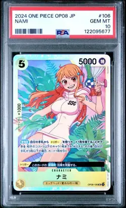 PSA 10 GEM MINT One Piece 2024 Nami OP08-106 Two Legends SUPER RARE - Image 1