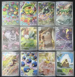 Pokemon TCG Lot Of 12 Illustration Rare Cards SV, Mega, And PFL - Image 1