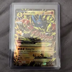 Pokemon M Lucario EX Ultra Rare Holo XY Furious Fists 55/111 220 HP Card - Image 1