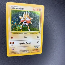 Hitmonchan Base Set 2 Holo Rare 1999 Pokemon TCG Card 8/130 LP Swirl SP! - Image 3