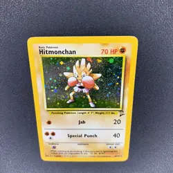 Hitmonchan Base Set 2 Holo Rare 1999 Pokemon TCG Card 8/130 LP Swirl SP! - Image 4