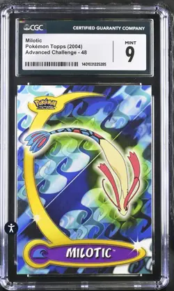 CGC 9 Milotic Pokemon Advanced Challenge Topps TCG Card 2004 #48 Low Pop - Image 1