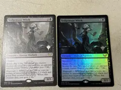 2 x mtg promo pack Sedgemoor Witch, 1 is foil, Strixhaven, slight play - Image 1