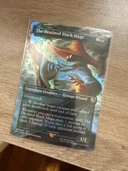 The Destined Black Mage (Borderless) Commander: Final Fantasy Foil - Image 1