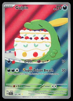 Gulpin 154/142 Holo Illustration Rare Stellar Crown Pokemon Card - Image 1