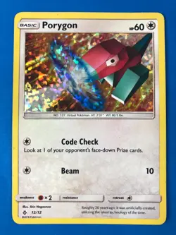 Porygon 12/12 Confetti Holo McDonalds Promo Pokemon Card 2018 PTCG LP/NM - Image 1