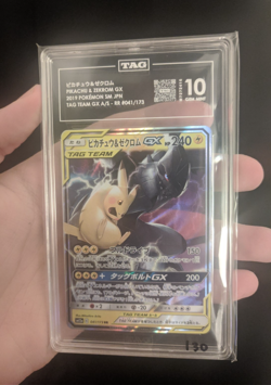 TAG 10 GEM MINT Pikachu & Zekrom GX TAG TEAM JPN A/S RR #041/173 Pokemon SM 2019 - Image 3