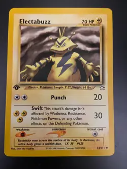 Pokemon TCG Electabuzz Neo Genesis 33 Regular 1st Edition Uncommon - Image 1