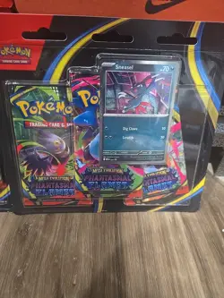 Pokemon Phantasmal Flames ME02 -Set of 2- Sneasel/Weavile 3-Pack Blister - Image 2