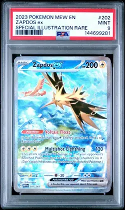 2023 Pokemon MEW EN 151 Zapdos EX Special Illustration Rare #202 PSA 9 MINT - Image 1