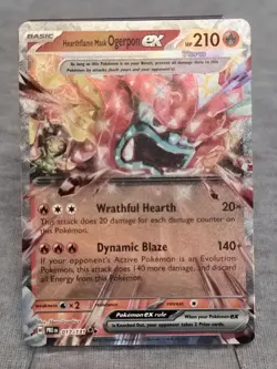 Hearthflame Mask Ogerpon ex 17/131 Double Rare Prismatic Evolutions Pokemon B2 - Image 1