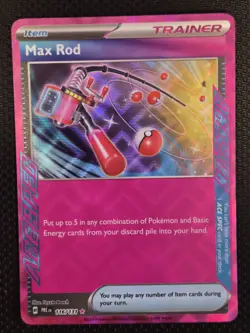 Max Rod Pokemon Prismatic Evolutions 116/131 ACE Spec Rare NM - Image 1
