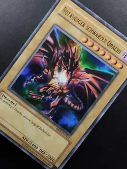 YUGIOH 2004 | RED-EYES B. DRAGON | BNZ-DE002 | GERMAN PROMO | VG (DAMAGED) - Image 4