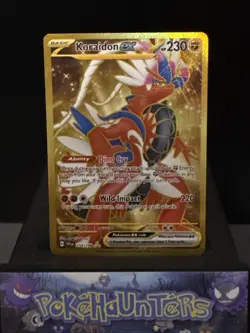 Pokemon Card Koraidon EX 254/198 Scarlet & Violet Gold Hyper Rare Full Art NM - Image 1